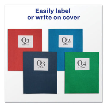 Avery® Two-pocket Folder, Prong Fastener, 0.5" Capacity, 11 X 8.5, Dark Blue, 25-box freeshipping - TVN Wholesale
